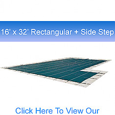 16' X 32' Rectangular Safety Pool Covers With Side Step