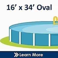 16' X 34' Oval Overlap Pool Liners