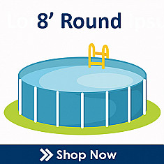 8' Round Beaded Pool Liners