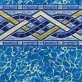 30' Round Blue Prism Esther Williams Bead Swimming Pool Liner
