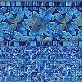 25' 6" Round Blue Reef Esther Williams Bead Swimming Pool Liner