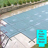 16' X 32' + Center Step Aqualock Rectangular Safety Pool Cover