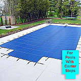 16' X 36' + Center Step Aqualock Deluxe Mesh Rectangular Safety Pool Cover