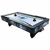 Crossfire 42-in Tabletop Air Hockey Game with Over-The-Door Basketball Hoop