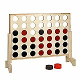 Quattro 31-in Four-in-a-Row Solid Pinewood Game Set