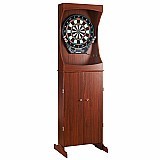 Outlaw Bristle Dartboard and 81-in Free-Standing Cabinet - Cherry Finish