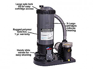 Hydro 120 Sq. Ft. Cartridge Filter System for Above Ground Pools