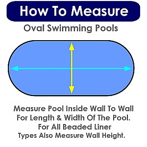 8' X 12' Oval Boulder Beach EZ-Bead Swimming Pool Liner