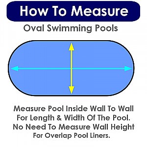 15' x 30' Oval Coastal Overlap Swimming Pool Liner