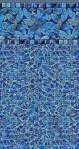 15' X 30' Oval Blue Reef Esther Williams Bead Swimming Pool Liner
