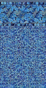 12' X 24' Rectangle Blue Reef Flat Bottom Replacement Liner For Fanta-Sea™ Pools
