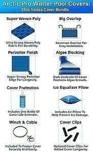 12' X 20' Oval 12 Year Arctic Pro Elite Winter Pool Cover