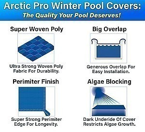 18' X 33' Oval Arctic Pro Micro Mesh 8 YR. Winter Pool Cover