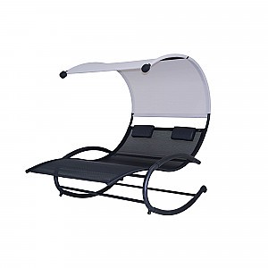 Ultra Comfortable Cool Mesh Dual Rocker With Canopy