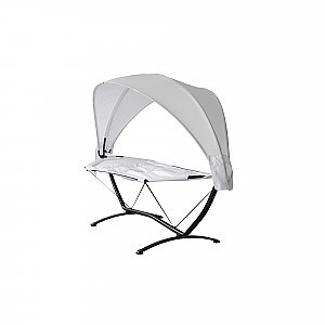 Sea Breeze Luxury Steel Frame Lounger With Canopy - Champagne