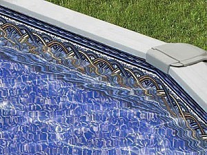 8' X 12' Oval Crystal Wave Beaded Vinyl Swimming Pool Liner