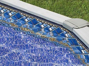 18' Round Diamond Crystal Beaded Vinyl Swimming Pool Liner