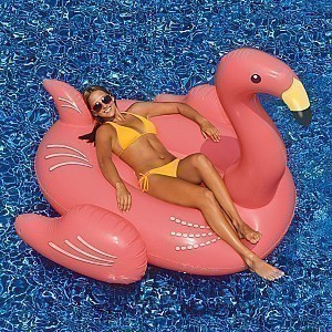 Giant Pink Flamingo 78" Inflatable Ride-On Pool Toy