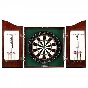 Centerpoint Bristle Dartboard and Solid Wood Cabinet