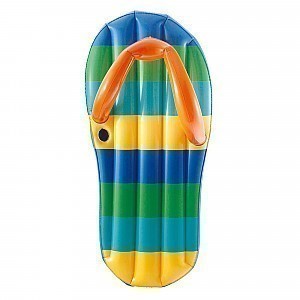 Beach Striped Flip Flop 71" Inflatable Pool Float