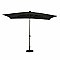 Nassau 6.5-ft x 10-ft Rectangular Market Umbrella with LED Lights - Black