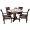Bridgeport 48-in Poker Table and Dining Top with 4 Arm Chairs - Walnut Finish
