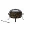 24" All-Weather Outdoor Laguna Steel Cauldron Fire Pit - Black and Bronze